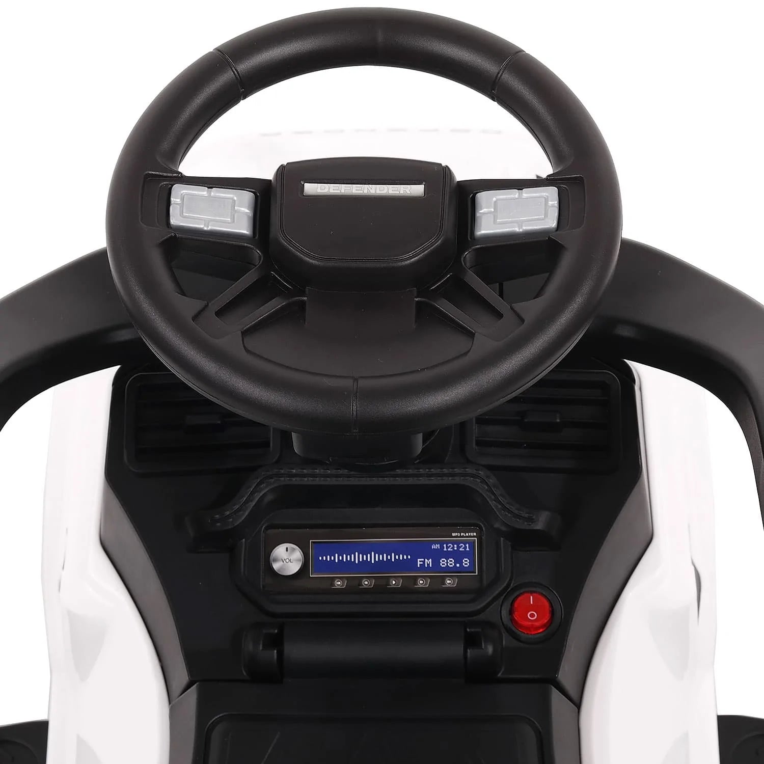 Moderno Kids Land Rover Defender Ride-On Push Car, Sunshade Canopy