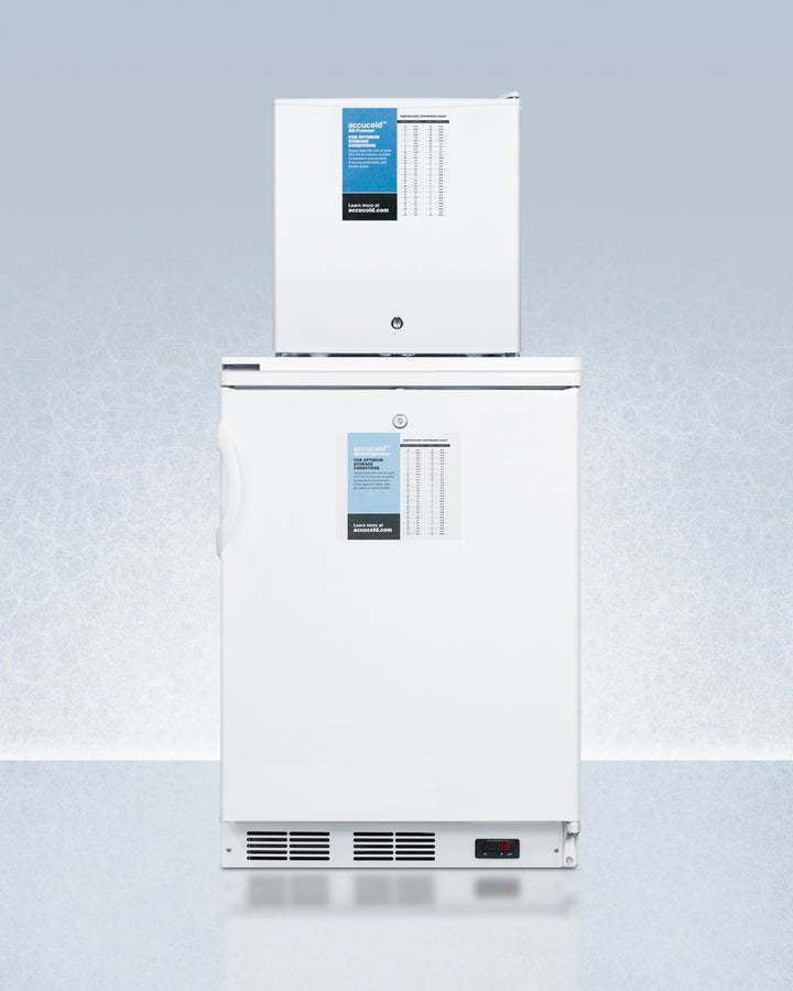 Accucold FF7LW-FS24LSTACKPRO 5.5 Cu. ft. Combination Stacked Refrigerator - Upzy.com