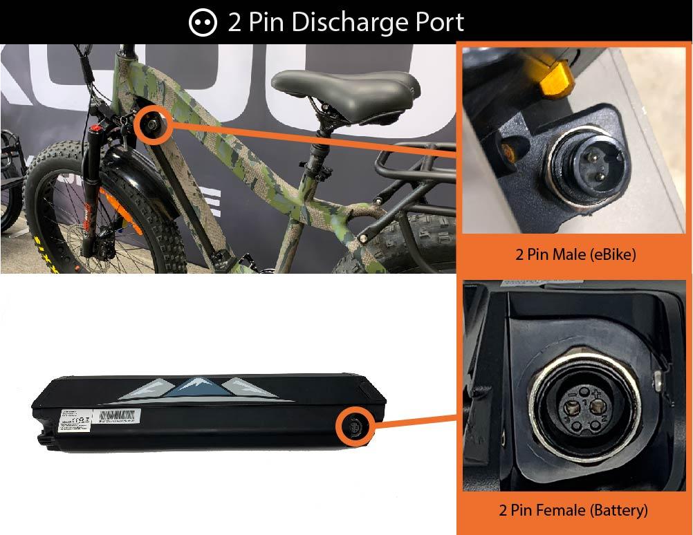 Bakcou 48V Lithium Ion Electric Bike Battery *Matte Black Only - Upzy.com