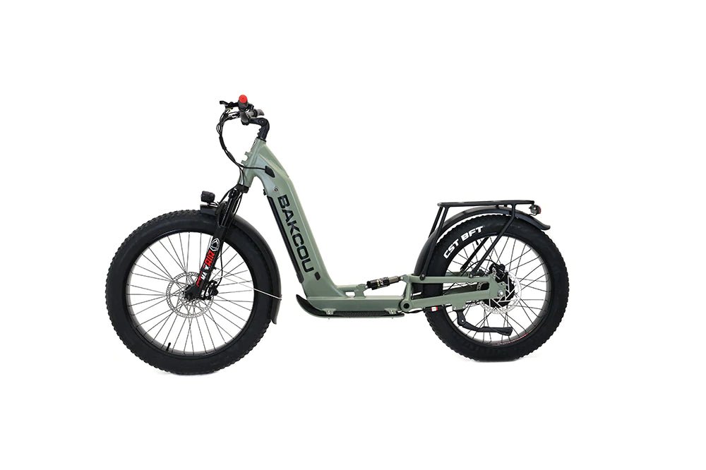 Bakcou Grizzly 1000W 48V 21Ah Full Suspension Fat Tire Electric Scooter - Upzy.com