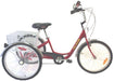 Belize Bike Tri-Rider Deluxe 24" 6 Speed Tricycle, Front V Brake, 96245 - Upzy.com