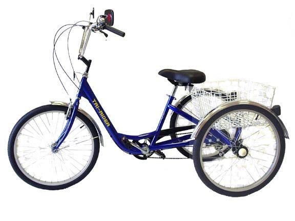 Belize Bike Tri-Rider Deluxe 24" 6 Speed Tricycle, Front V Brake, 96245 - Upzy.com