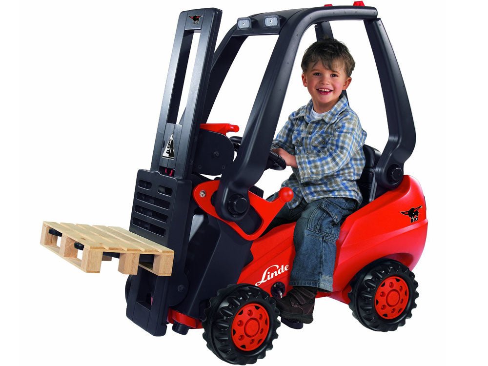 Big Linde Forklift Pedal Powered Kids Construction Vehicle Toy - Upzy.com