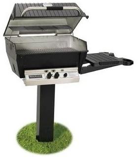 Broilmaster H4PK2N Deluxe Gas Grill w/Black In-Ground Post - Upzy.com