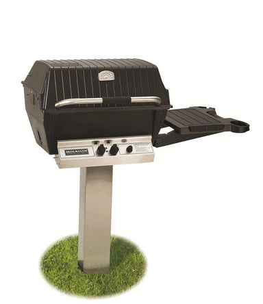 Broilmaster P3PK6N Gas Grill w/Stainless Steel In-Ground Post & Side Shelf - Upzy.com