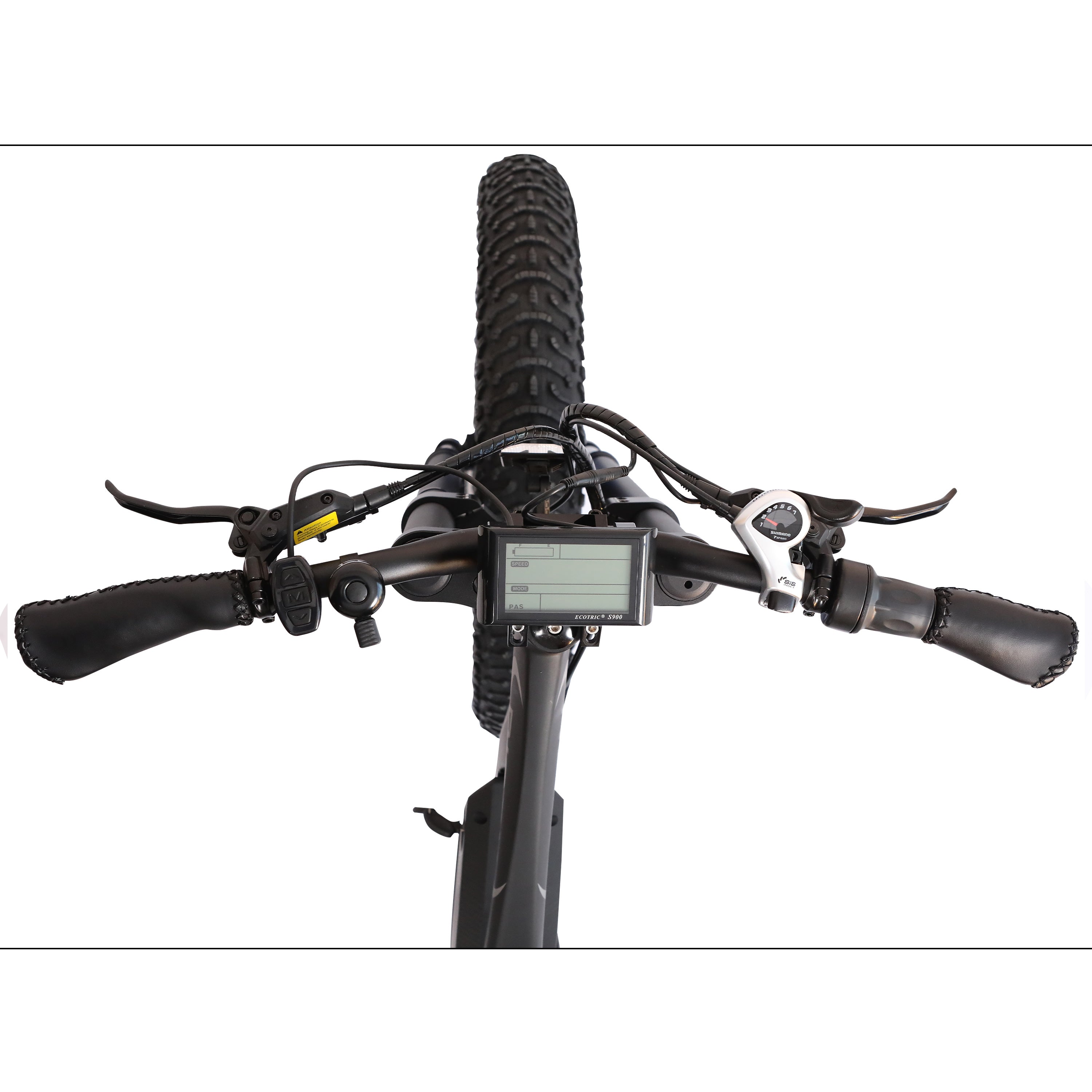electric bike pedal assist and throttle Ecotric 1000W Big Fat Tire Ebike Bison 48v 17.6AH -Matt Black