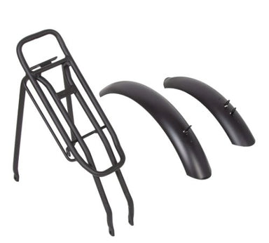 Ecotric SH-HHJ002-MB Rear Rack and Front & Rear Fenders, 26" Fat Tire and Rocket - Upzy.com