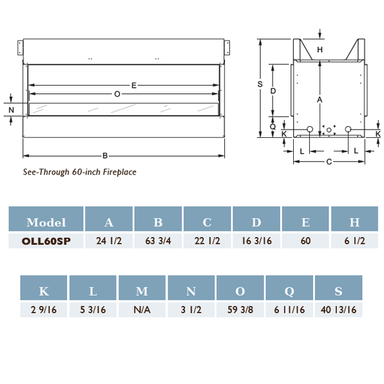 Empire 60" OLL60SP SEE-THROUGH Coastal Linear Vent Free Outdoor Gas Fireplace - Upzy.com