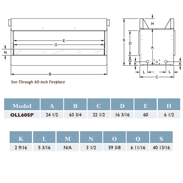 Empire 60" OLL60SP SEE-THROUGH Coastal Linear Vent Free Outdoor Gas Fireplace - Upzy.com