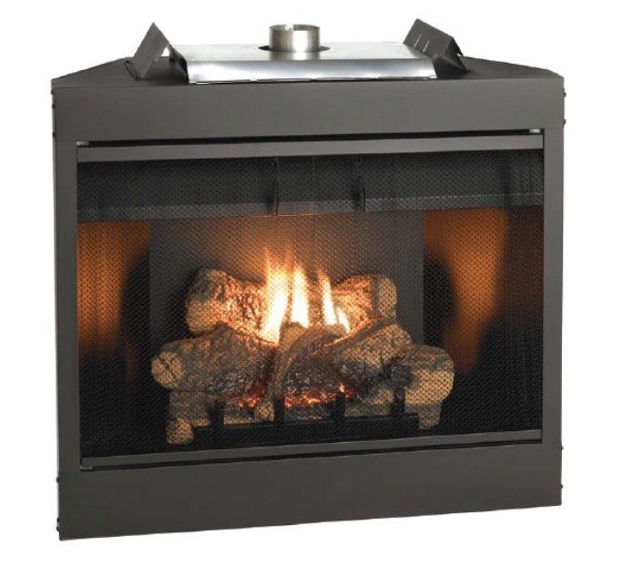 Empire BVD36FP 36" Keystone Deluxe B-Vent 25,000 BTUs Gas Fireplace - Upzy.com