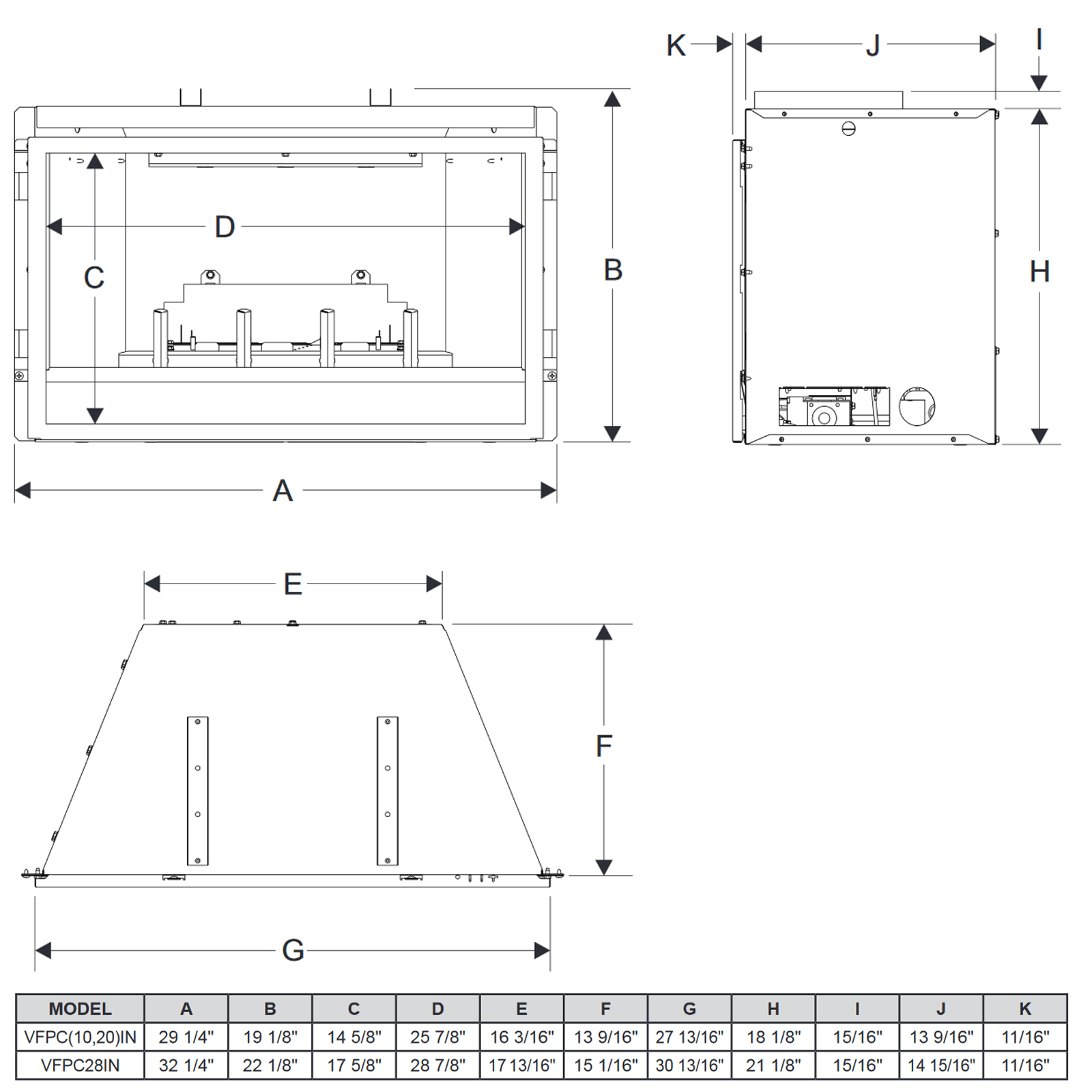 Empire Innsbrook VFPC20 Small Vent-Free VF Gas Fireplace Insert - Upzy.com