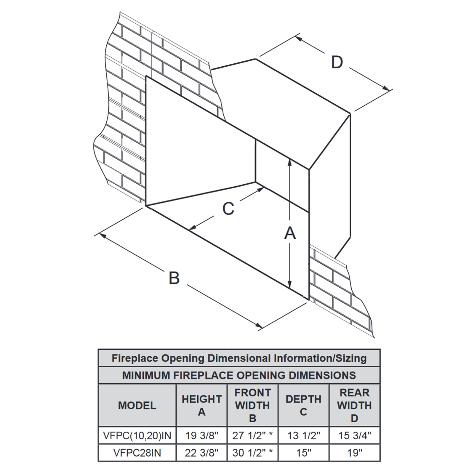 Empire Innsbrook VFPC20 Small Vent-Free VF Gas Fireplace Insert - Upzy.com