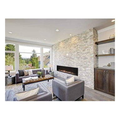 Empire LOFT 46" DVL46BP Linear Direct Vent Gas Fireplace, Clear Crushed Glass - Upzy.com