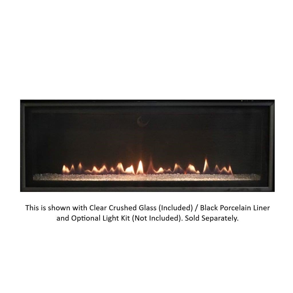 Empire LOFT 46" DVL46BP Linear Direct Vent Gas Fireplace, Clear Crushed Glass - Upzy.com