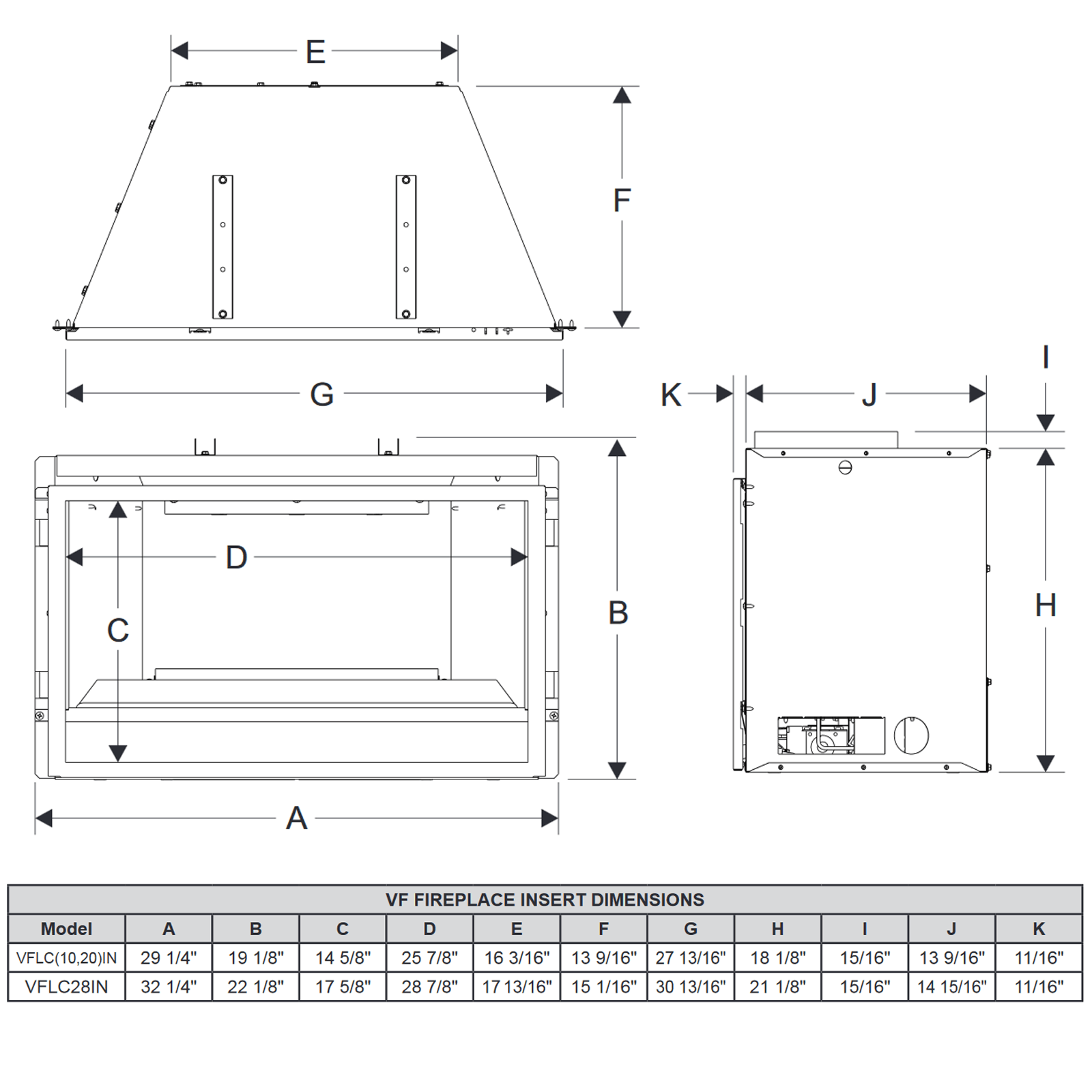 Empire LOFT VFLC28 Medium Vent-Free Fireplace Insert Black Reflective Liner - Upzy.com