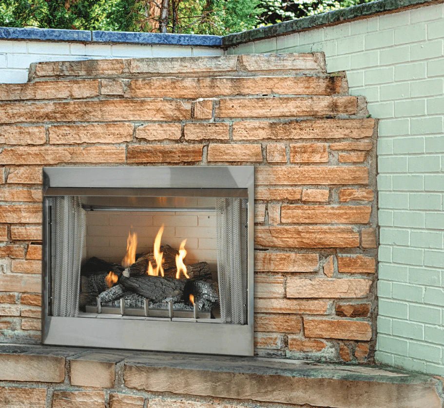 Empire OP36FP 36" Carol Rose Coastal Premium Vent-Free Outdoor Gas Fireplace - Upzy.com
