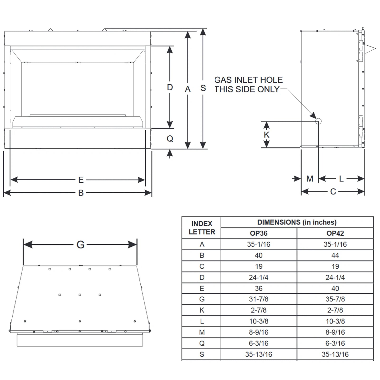 Empire OP42FP 42" Carol Rose Coastal Premium Vent-Free Outdoor Gas Fireplace - Upzy.com