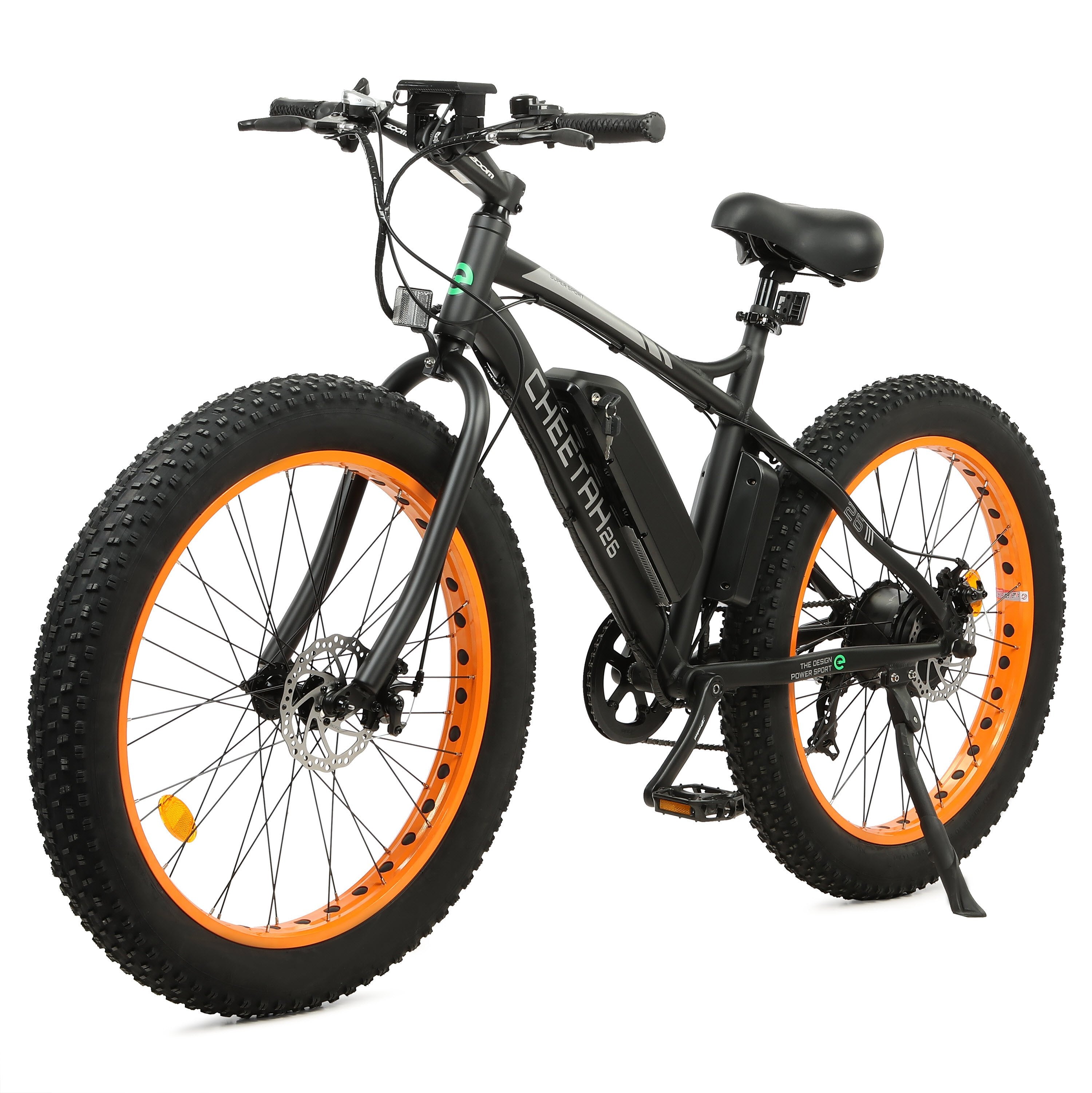 2024 Ecotric Cheetah Fat Tire 36V 500W 7 Speeds Beach Snow Electric Bike, FAT26S900