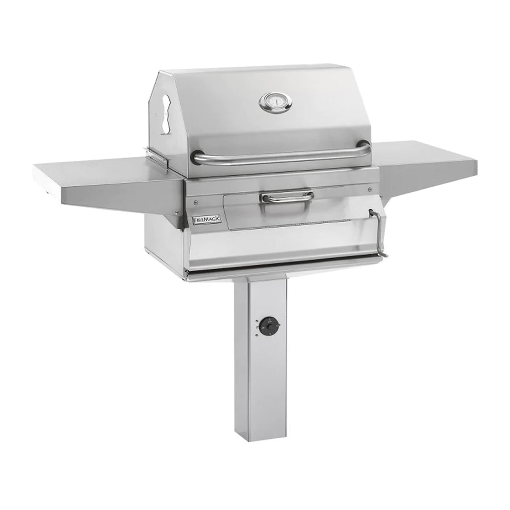 Fire Magic 22-SC01C-G6 Legacy Charcoal 24" In-Ground Post Grill, Smoker Oven/Hood - Upzy.com