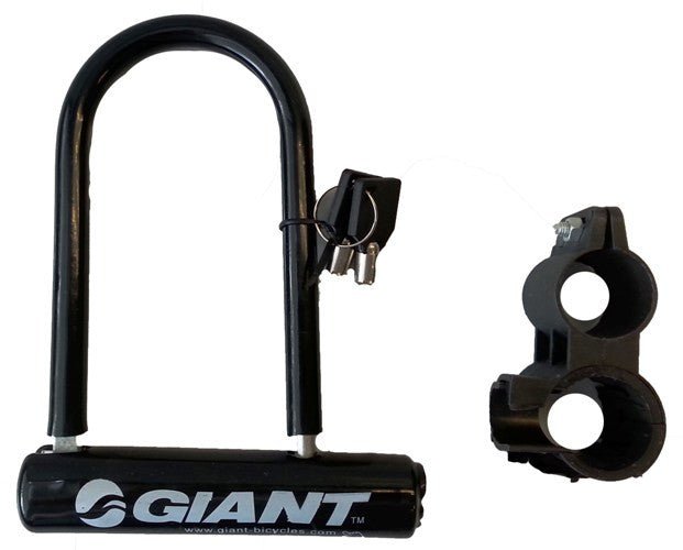 Giant U-Lock with Keys and Bicycle Mounting Bracket - Upzy.com