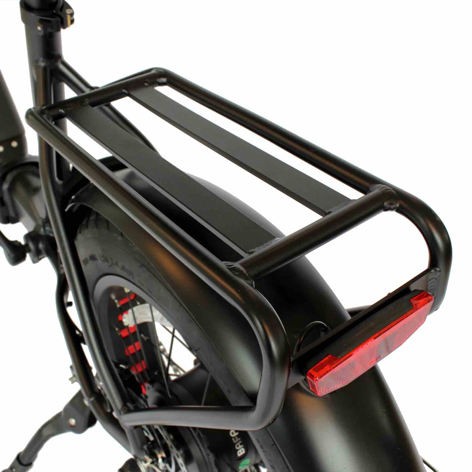 2025 Gio LIGHTNING 500W 48V 8 Speed Folding Fat Tire Electric Bike, Rear Rack