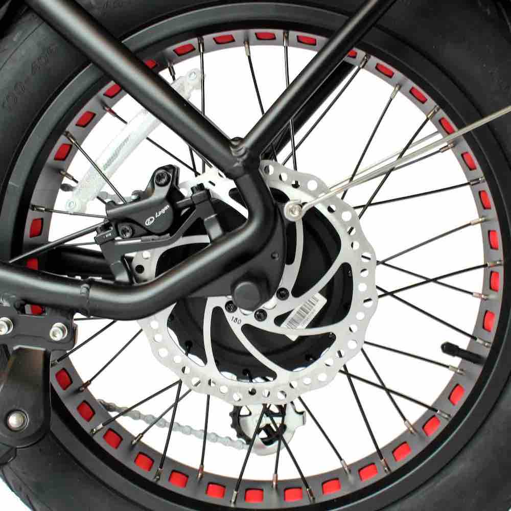 2025 Gio LIGHTNING 500W 48V 8 Speed Folding Fat Tire Electric Bike, Rear Rack