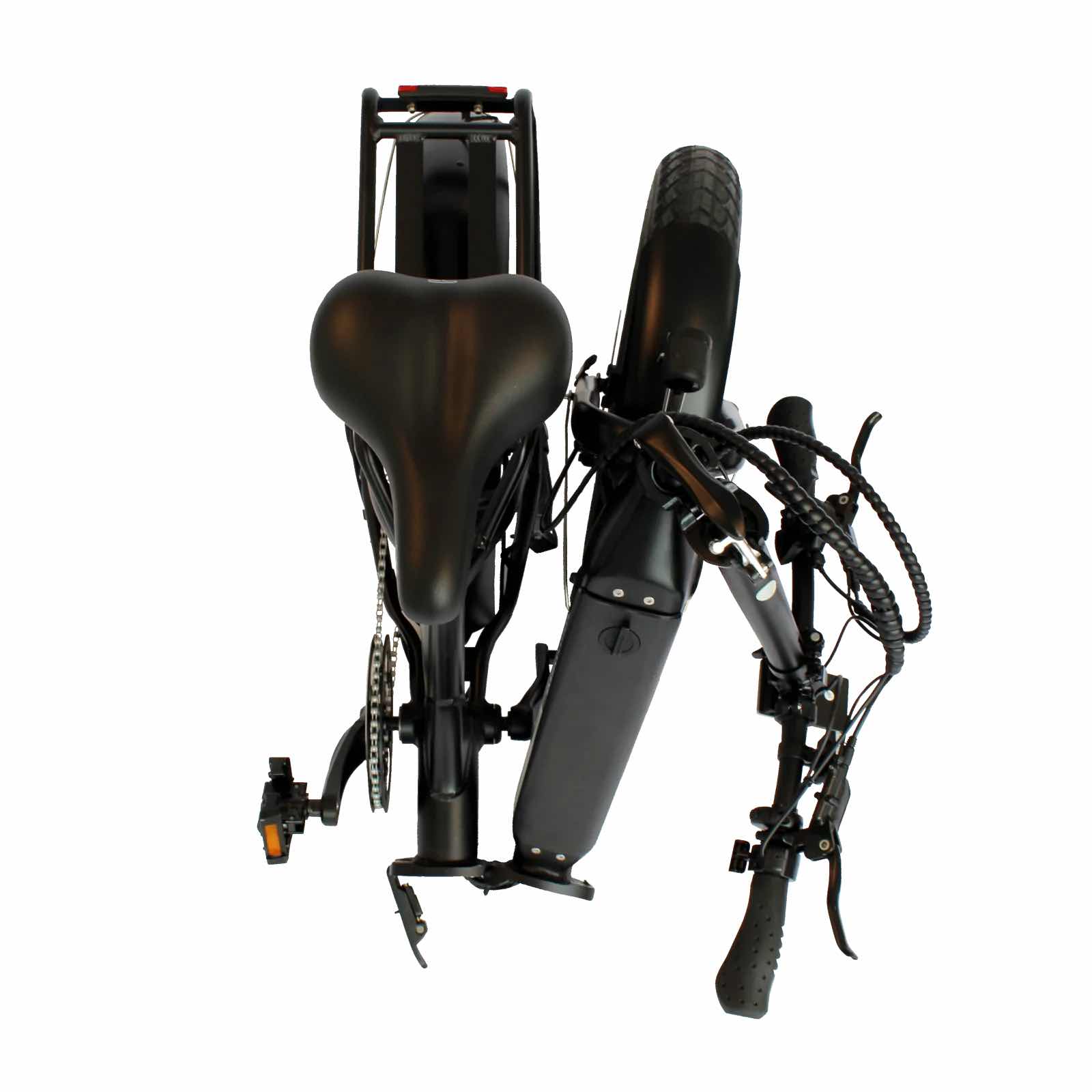 2025 Gio LIGHTNING 500W 48V 8 Speed Folding Fat Tire Electric Bike, Rear Rack