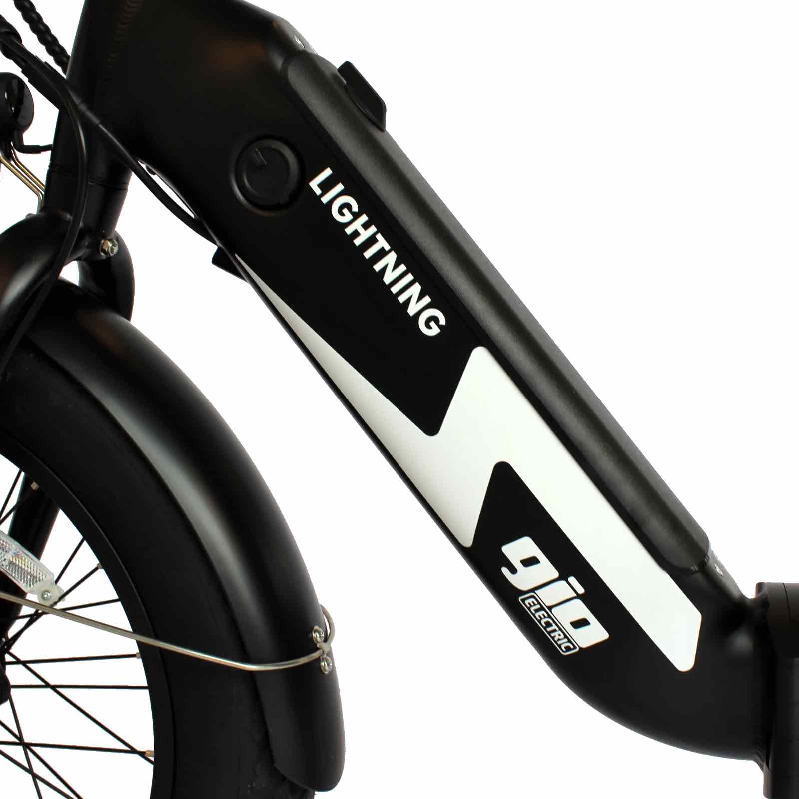 2025 Gio LIGHTNING 500W 48V 8 Speed Folding Fat Tire Electric Bike, Rear Rack