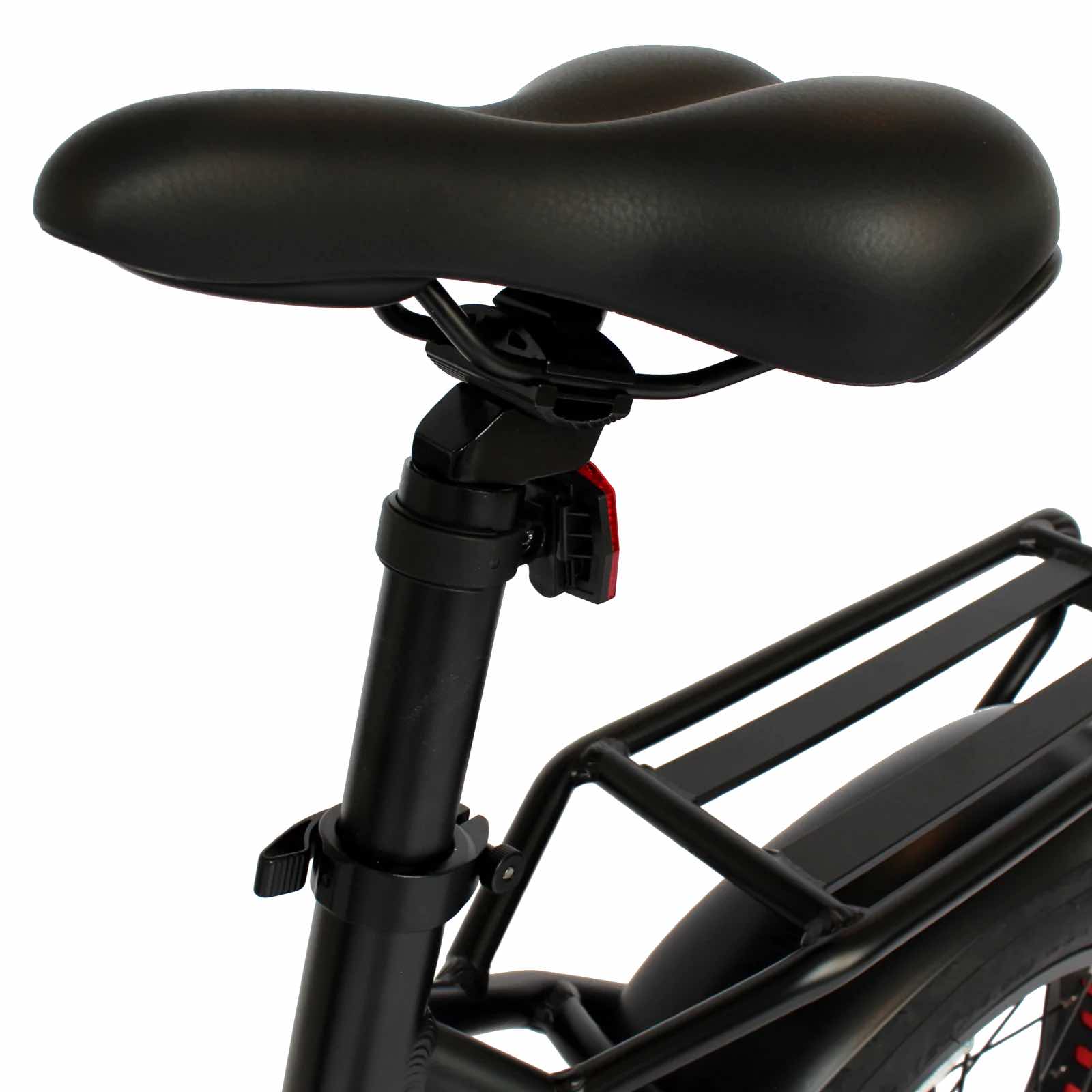 2025 Gio LIGHTNING 500W 48V 8 Speed Folding Fat Tire Electric Bike, Rear Rack