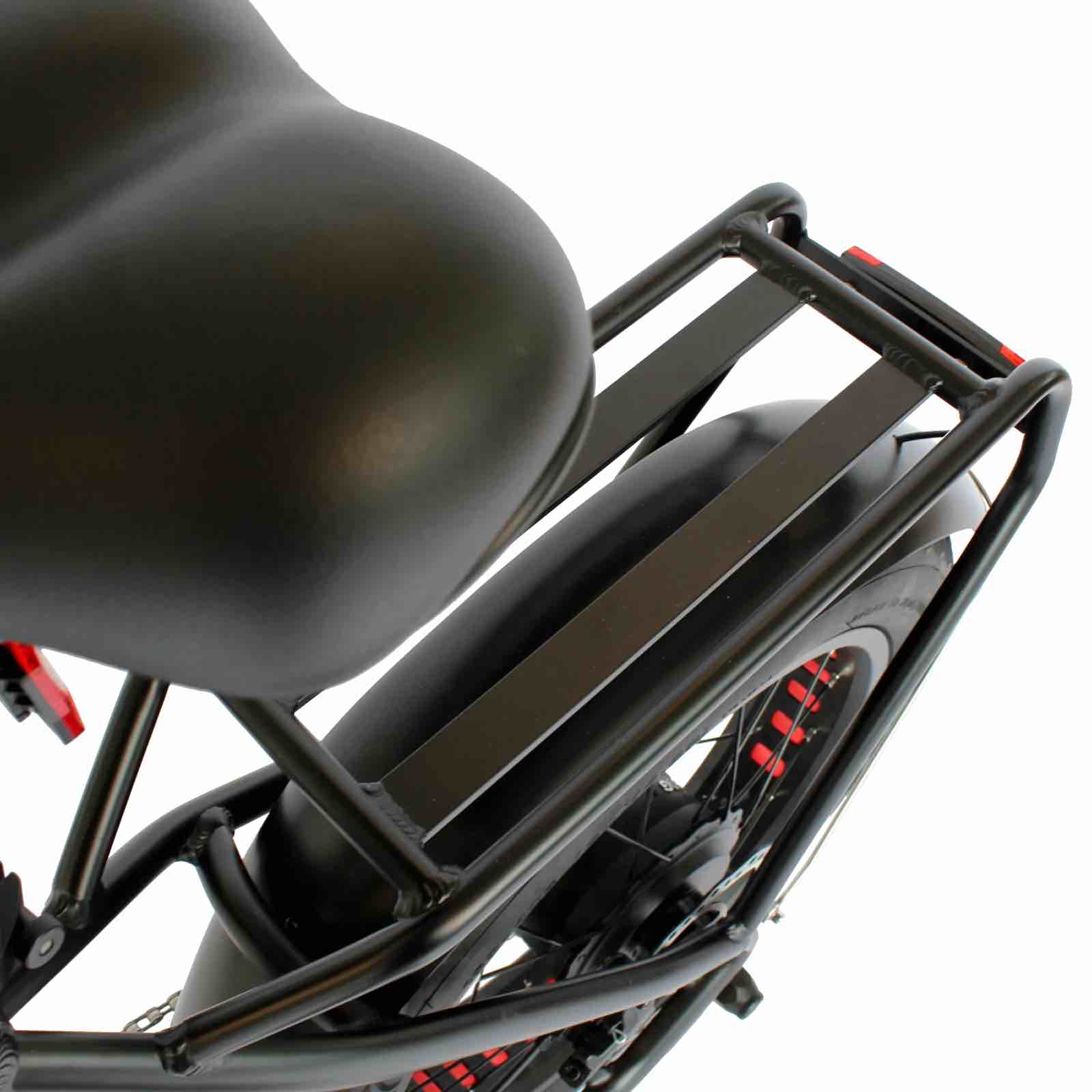 2025 Gio LIGHTNING 500W 48V 8 Speed Folding Fat Tire Electric Bike, Rear Rack