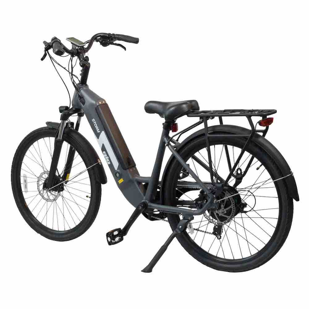 2024 Gio Electric STORM 500W 48V 8 Speed Electric Bike, Integrated Battery Rear Rack