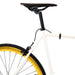 Golden Cycles Pharaoh Fixie Single Speed City Bike, White/Gold, GC-PHRO - Upzy.com