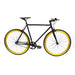 Golden Cycles Saint Fixie Single Speed City Bike, Matte Black/Gold, GC-SNT - Upzy.com