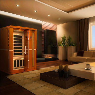 Golden Designs Dynamic DYN-6220-01 "VITTORIA" 2 Person Low EMF FAR Infrared Sauna - Upzy.com