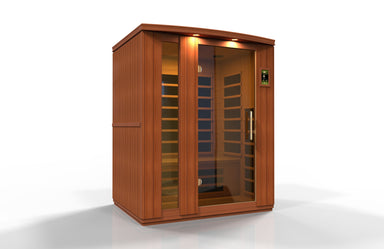 Golden Designs Dynamic DYN-6336-02 LUGANO LOW EMF 3 Person Infrared Sauna - Upzy.com