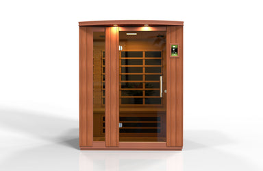 Golden Designs Dynamic DYN-6336-02 LUGANO LOW EMF 3 Person Infrared Sauna - Upzy.com