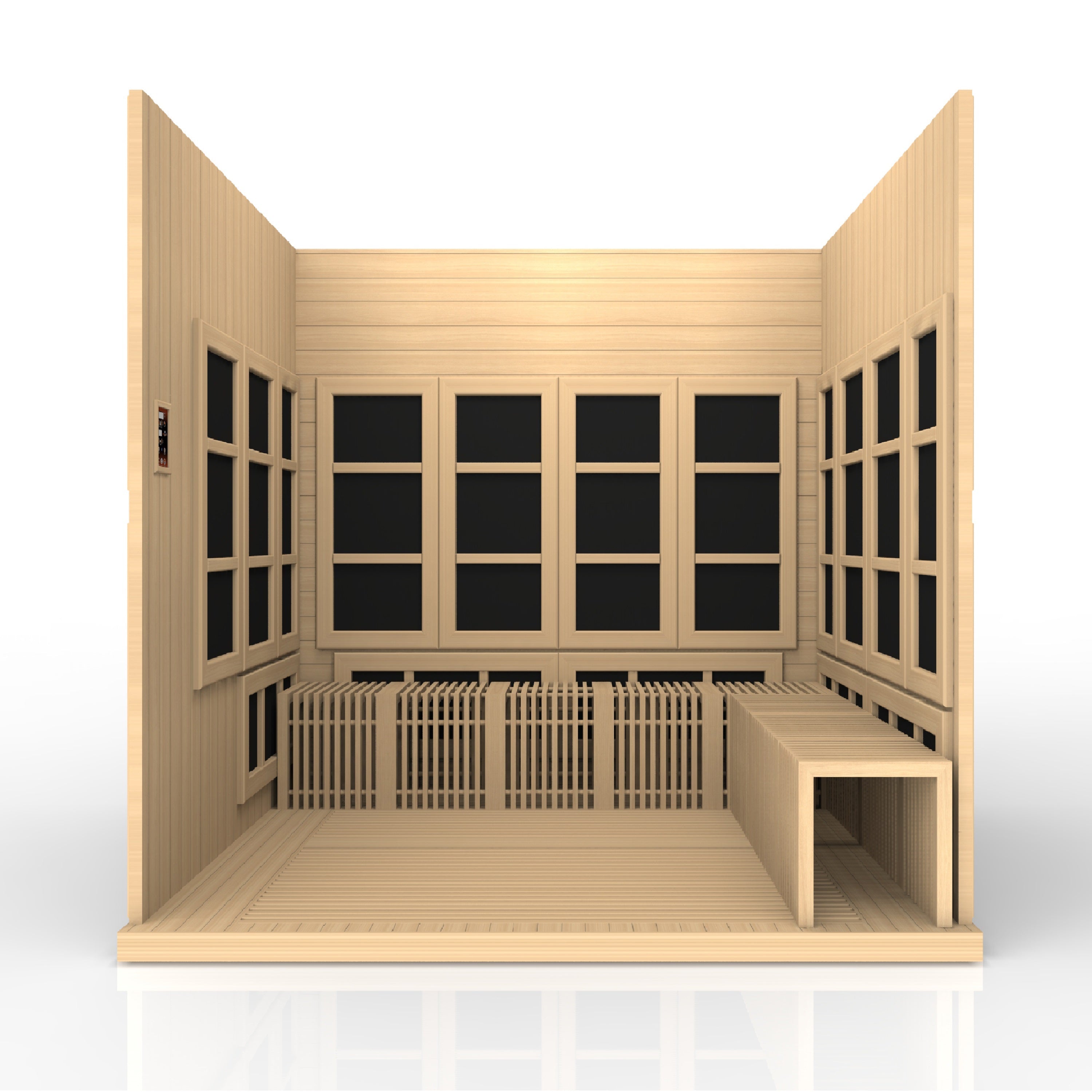 Golden Designs GDI-6880-01 CATALONIA Ultra Low EMF 8 Person Infrared Sauna - Upzy.com