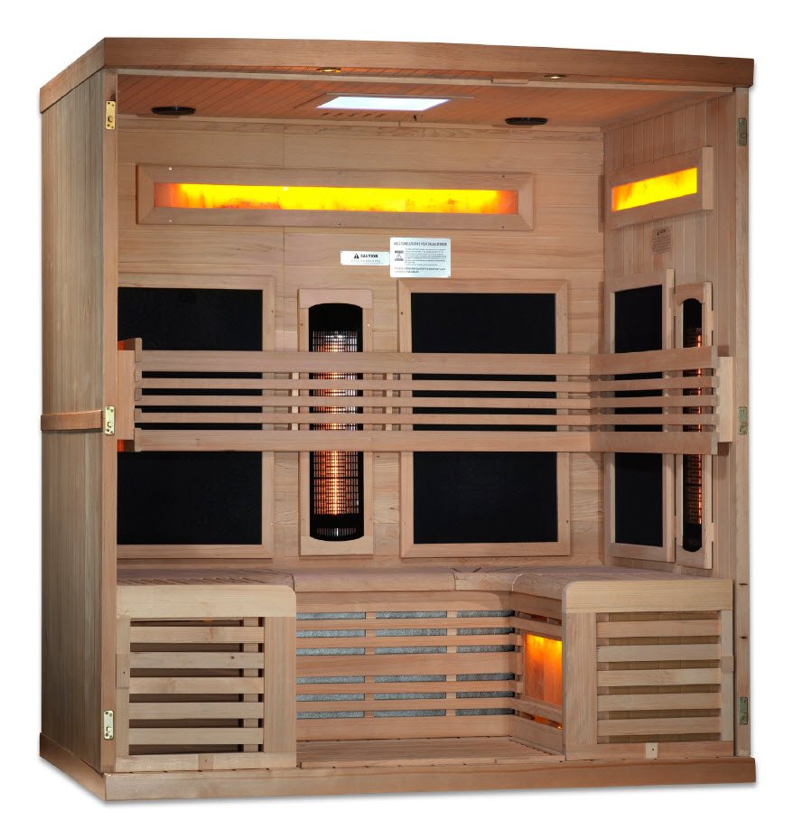 Golden Designs GDI-8260-01 Full Spectrum Himalayan Salt Bar 6 Person FAR Infrared Sauna