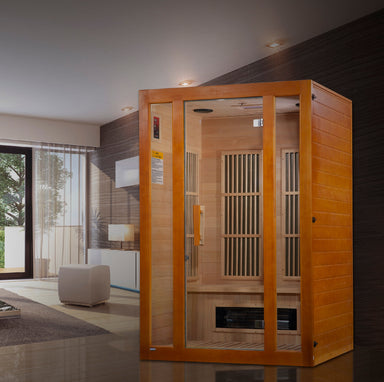 Golden Designs Maxxus MX-J206-02S ASPEN Low EMF 2 Person FAR Infrared Sauna, Canadian Hemlock - Upzy.com