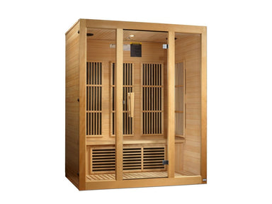 Golden Designs Maxxus MX-J306-01 Bellevue 3 Person Low EMF FAR Infrared Sauna, Hemlock Wood - Upzy.com