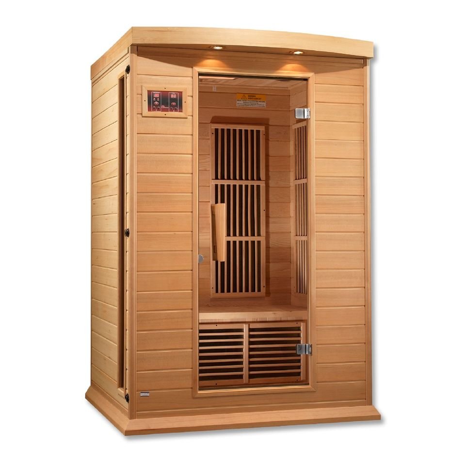 Golden Designs Maxxus MX-K206-01 Low EMF 2 Person FAR Infrared Sauna, Canadian Hemlock - Upzy.com