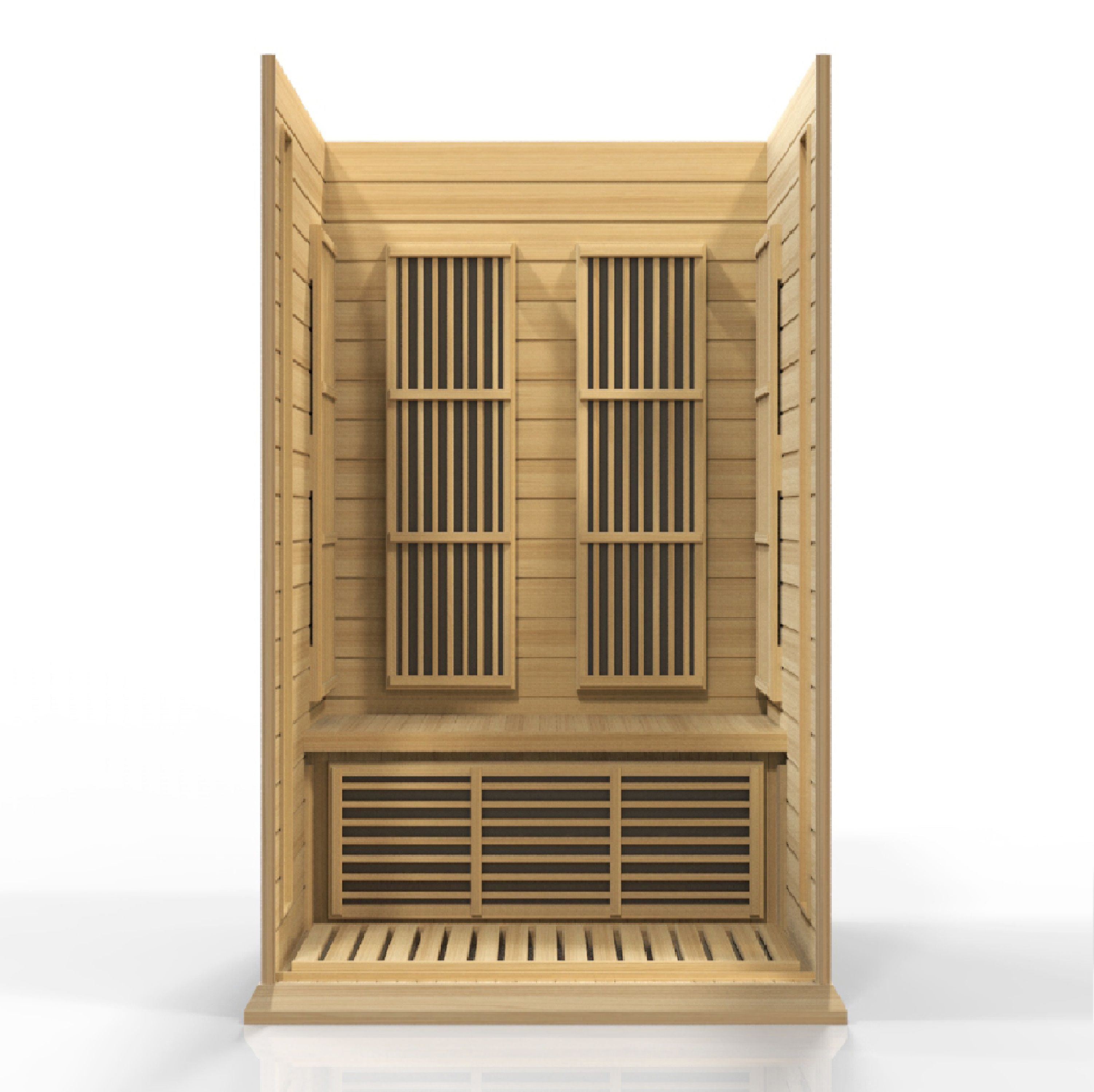Golden Designs Maxxus MX-K206-01 Low EMF 2 Person FAR Infrared Sauna, Canadian Hemlock - Upzy.com
