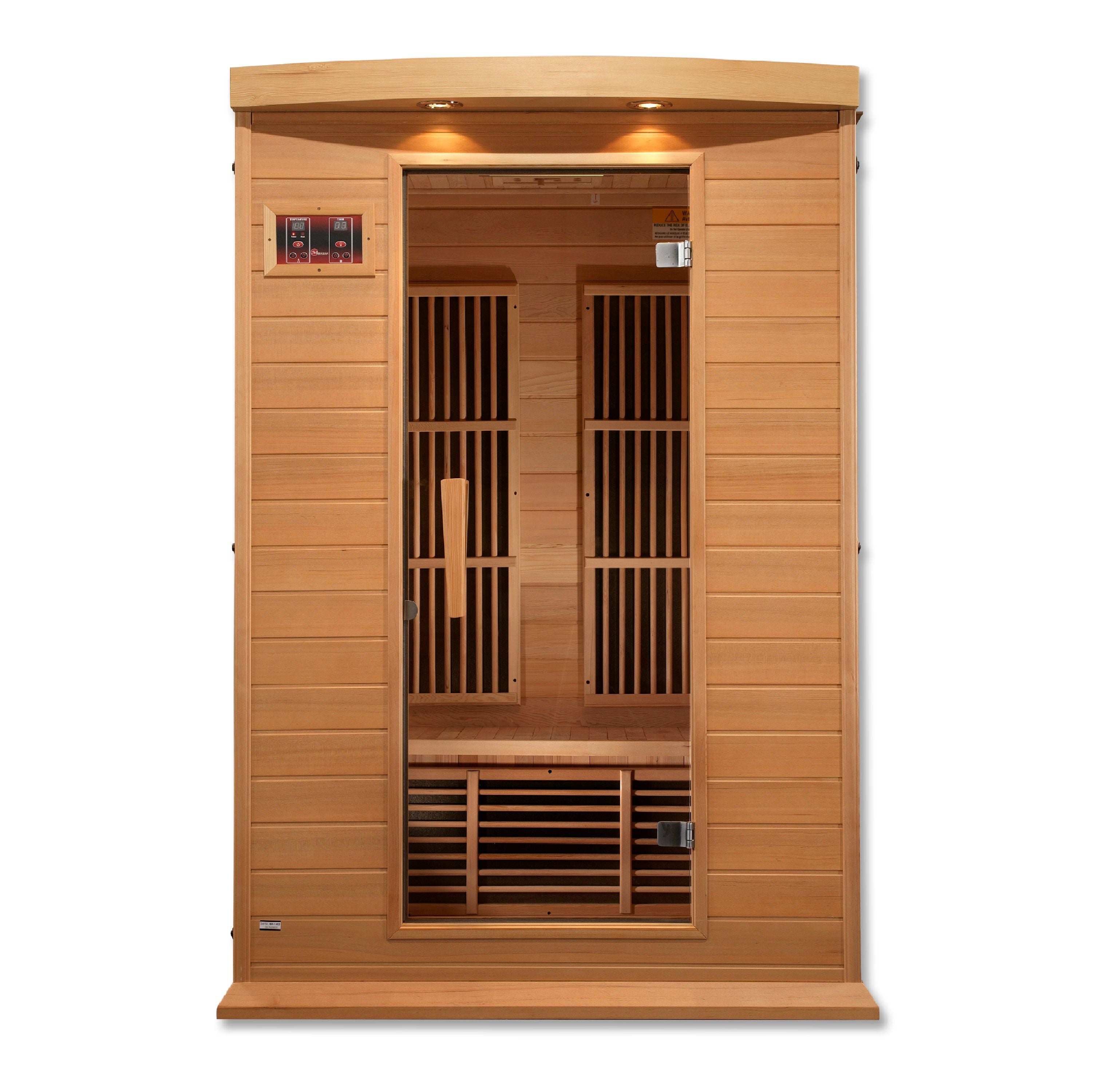 Golden Designs Maxxus MX-K206-01 Low EMF 2 Person FAR Infrared Sauna, Canadian Hemlock - Upzy.com