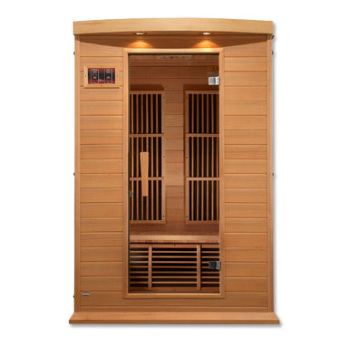 Golden Designs Maxxus MX-K206-01 Low EMF 2 Person FAR Infrared Sauna, Canadian Hemlock - Upzy.com