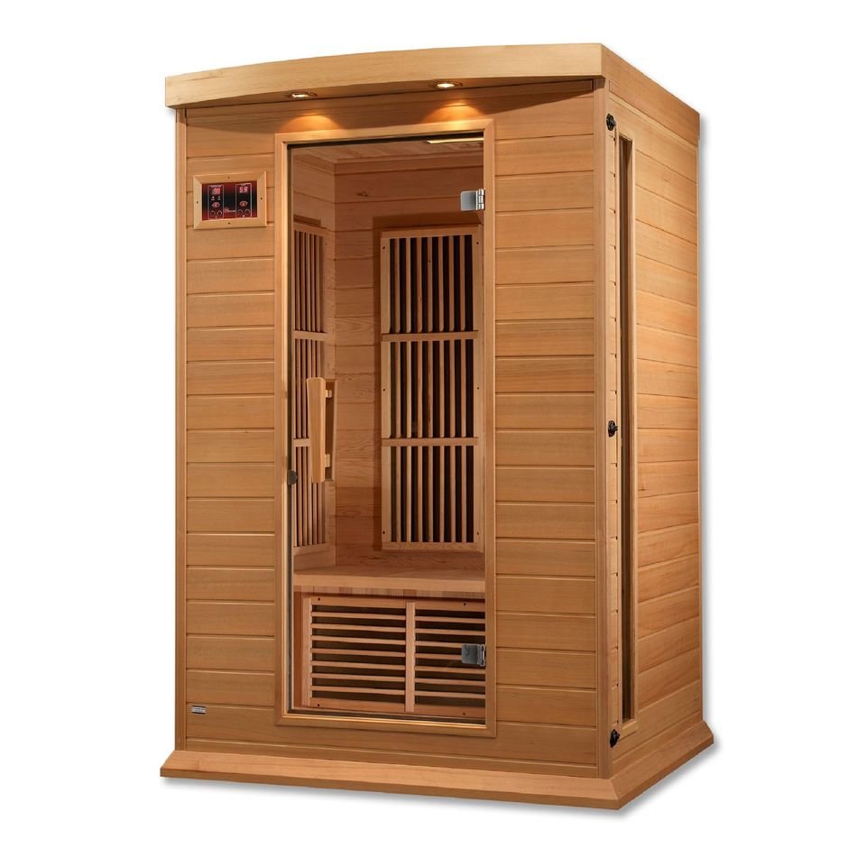 Golden Designs Maxxus MX-K206-01 Low EMF 2 Person FAR Infrared Sauna, Canadian Hemlock - Upzy.com