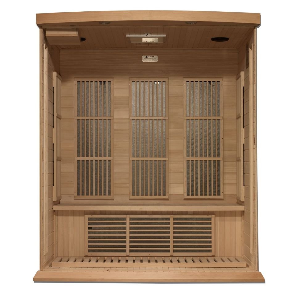 Golden Designs Maxxus MX-K306-01-ZF 3 Person Near Zero EMF FAR Infrared Sauna - Upzy.com