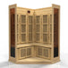 Golden Designs Maxxus MX-K356-01 Corner Low EMF 3 Person FAR Infrared Sauna, Canadian Hemlock - Upzy.com