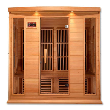 Golden Designs Maxxus MX-K406-01 Low EMF 4 Person FAR Infrared Sauna, Canadian Hemlock - Upzy.com