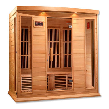 Golden Designs Maxxus MX-K406-01 Low EMF 4 Person FAR Infrared Sauna, Canadian Hemlock - Upzy.com