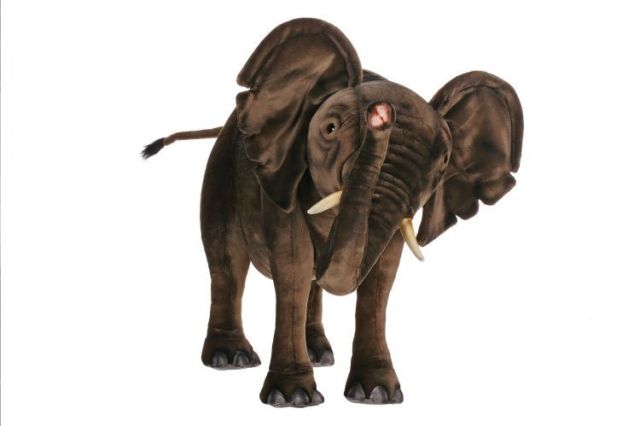 Hansa Creations Elephant Large Stuffed Animal Ride-On Toy, 3007 - Upzy.com